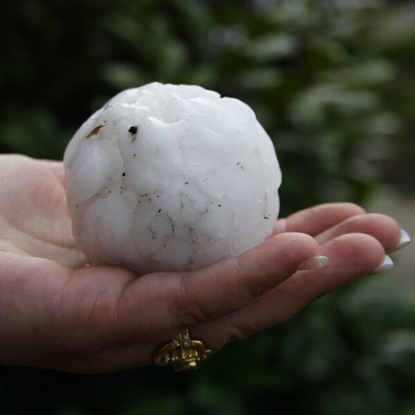 Hailstone on hand